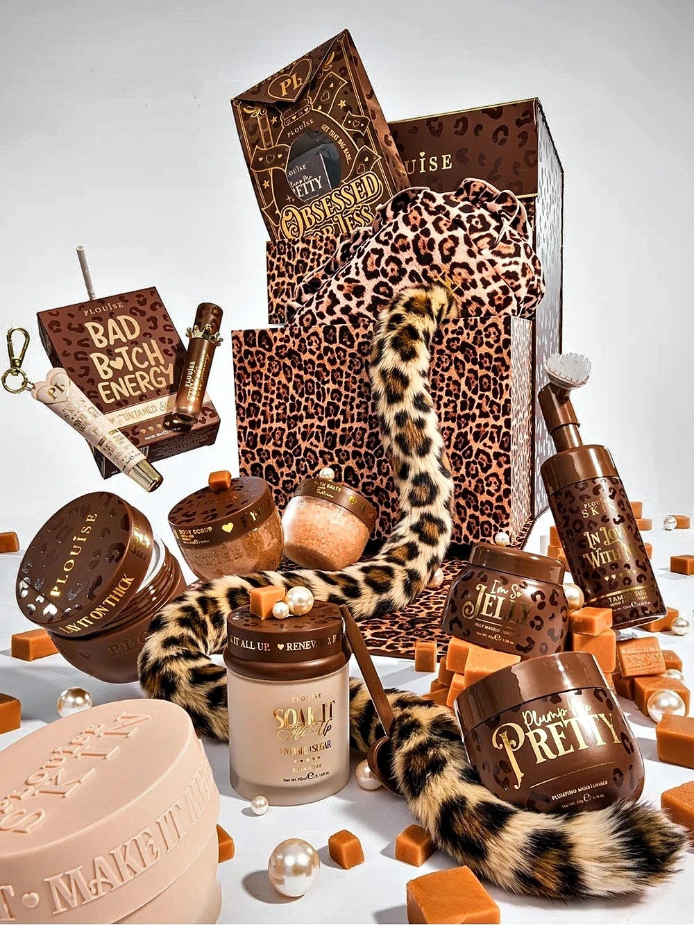P.Louise The Secret of Sweet P.Louise Box Leopard Makeup Gift Box NWT